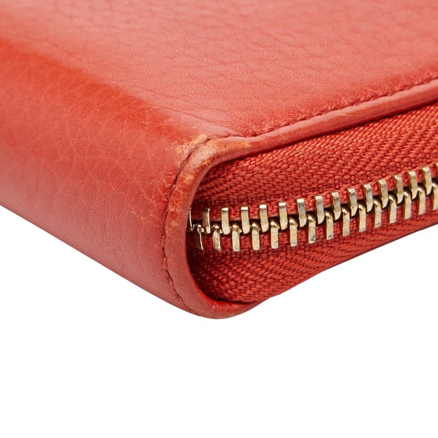 Gucci Red Color Leather Long Wallet (Bi-Fold) ( )