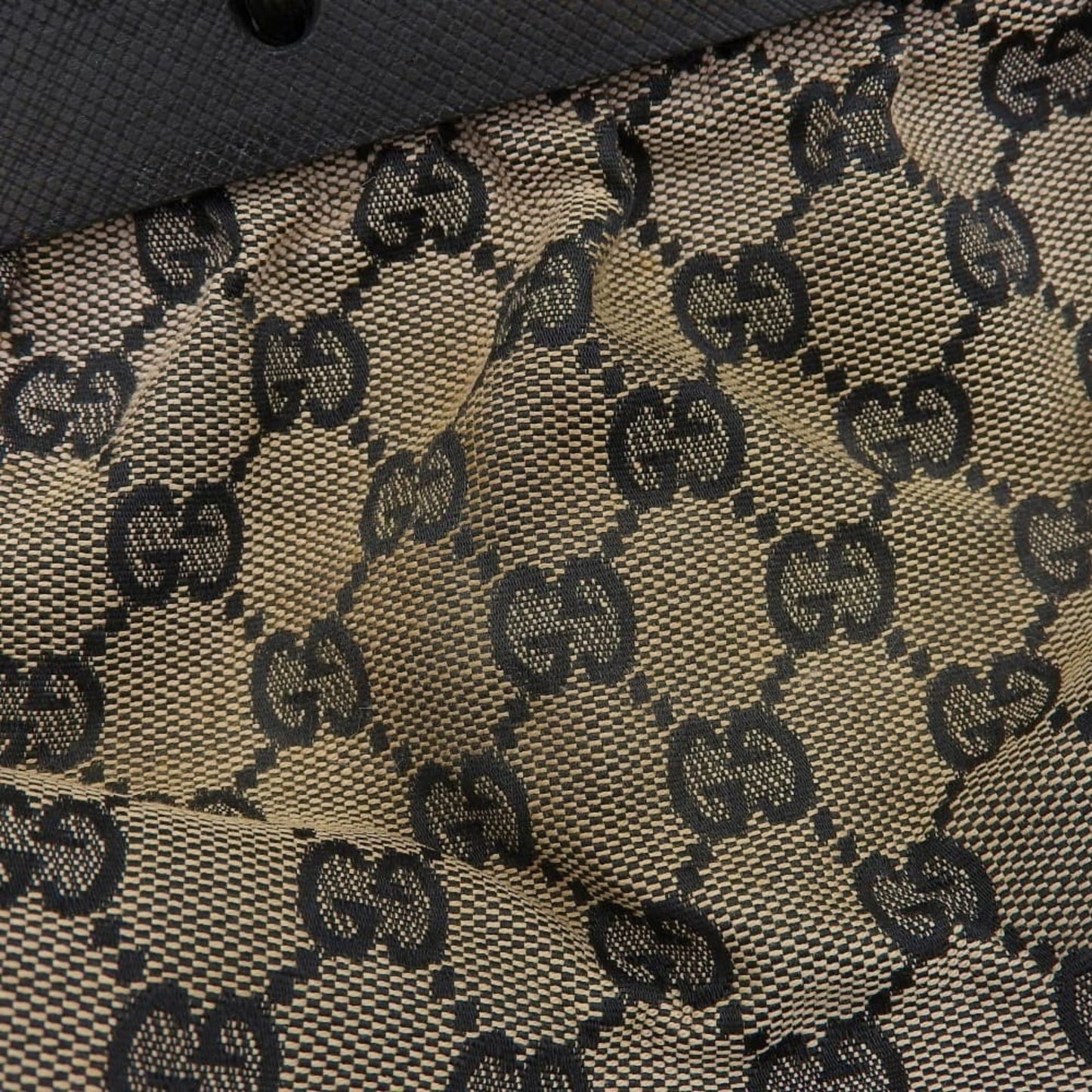 Gucci Gg Canvas Beige Black Brown Gg Canvas Handbag ( )