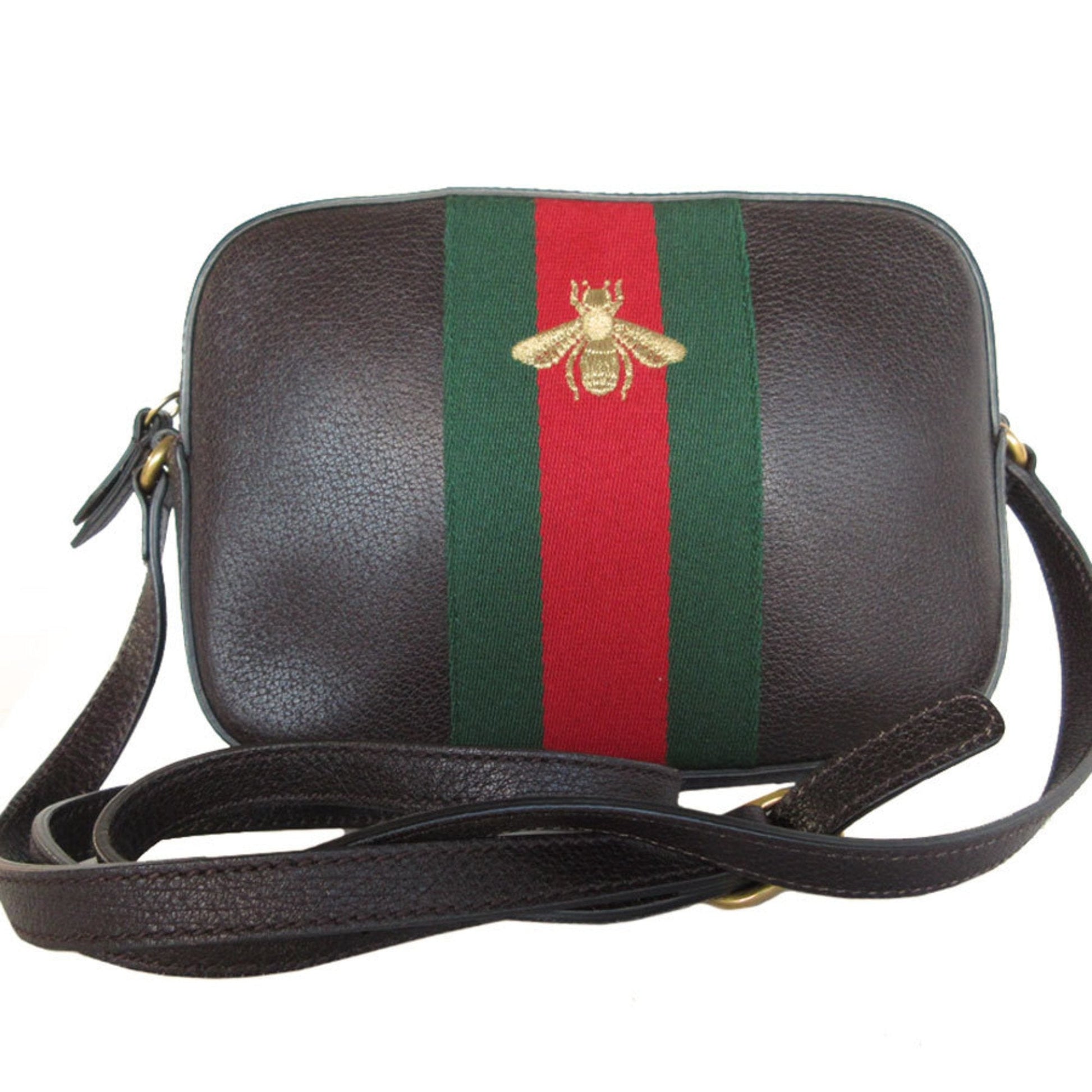 Gucci Leather Canvas Shoulder Bag