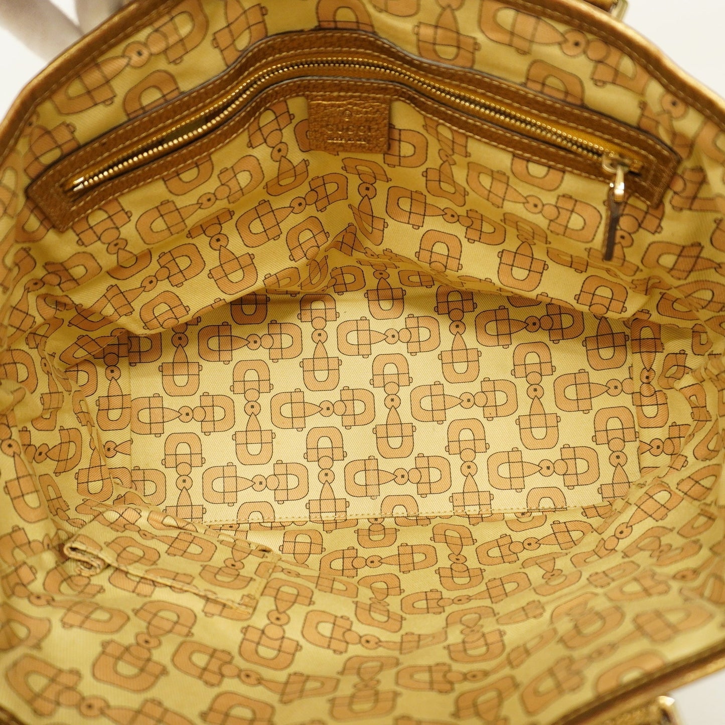 GUCCI Auth  Sherry Line Tote Bag 137396 Women's GG Canvas,Leather Beige,Gold