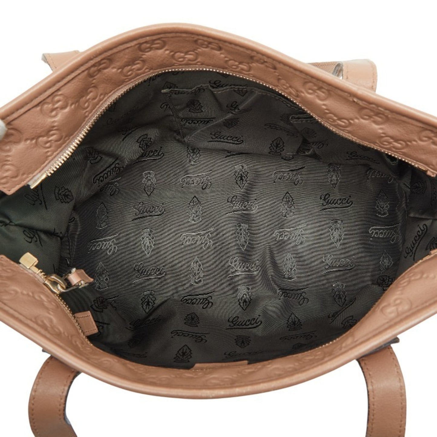 Gucci Beige Leather Handbag Tote Bag ( )