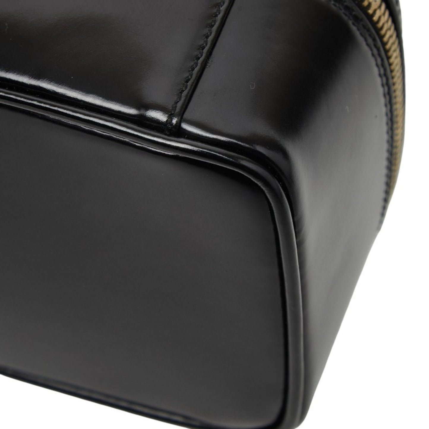 Gucci Black Leather Handbag Vanity Bag ( )