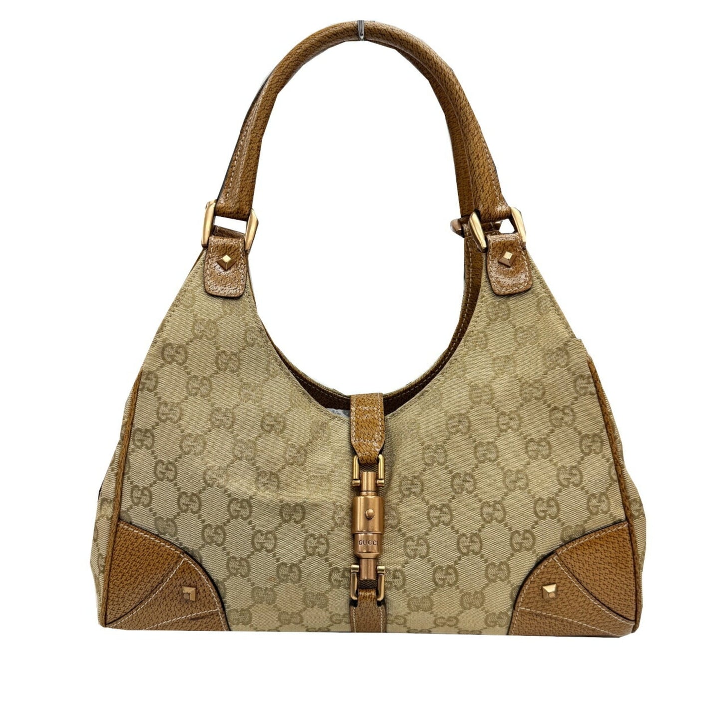 Gucci New Jackie Beige Gg Canvas Handbag ( )