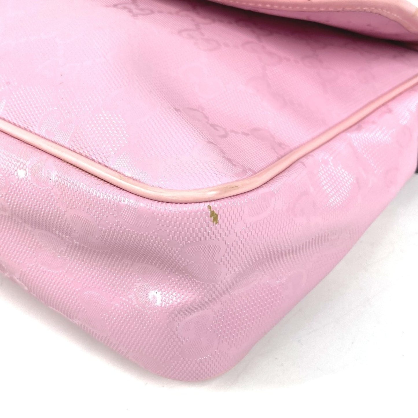 Gucci Gg ImprimÃ© Pink Gg ImprimÃ© Leather Messenger Bag Shoulder Bag ( )