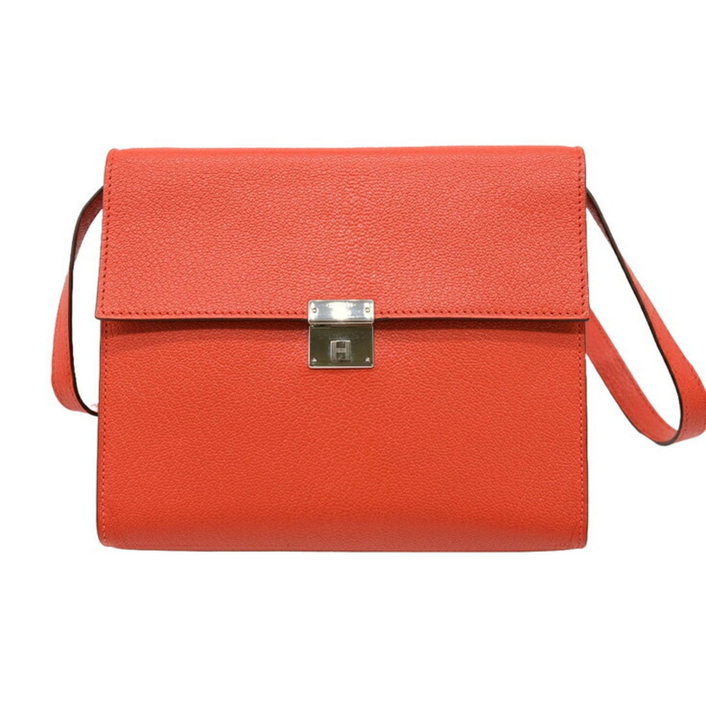 Hermes Orange Chevre Leather Shoulder Bag ( )