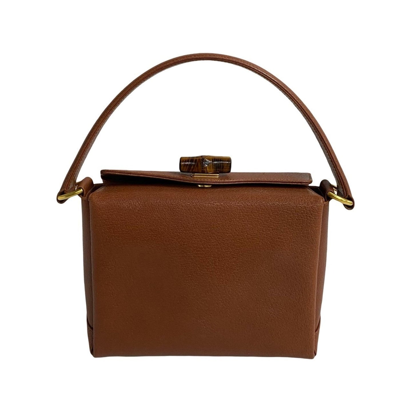 Gucci Brown Leather Handbag Tote Bag ( )