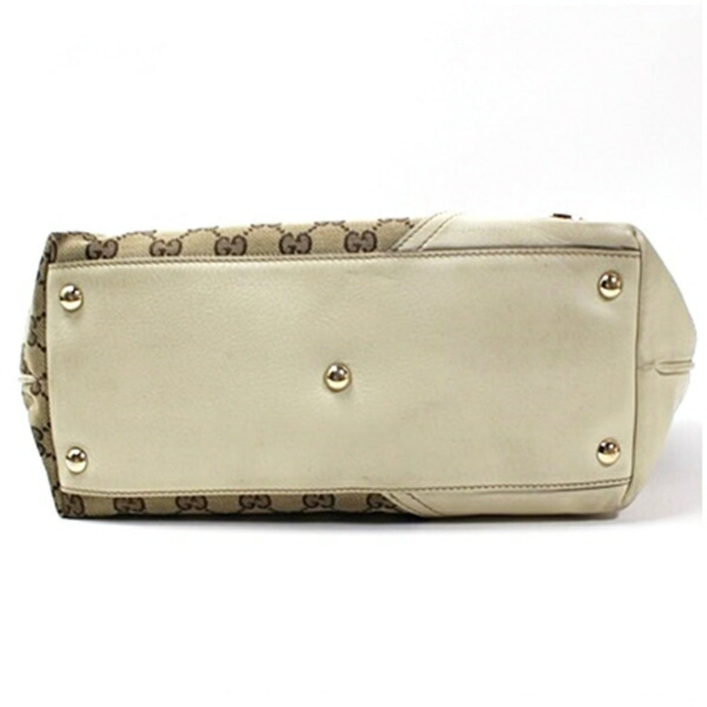 Gucci Brown Ivory Multi-Color Canvas Leather Shoulder Bag ( )
