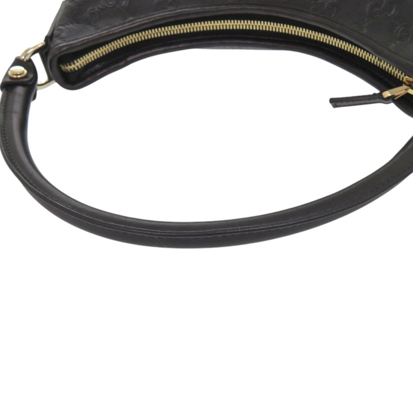 Gucci Black Leather Handbag Shoulder Bag ( )