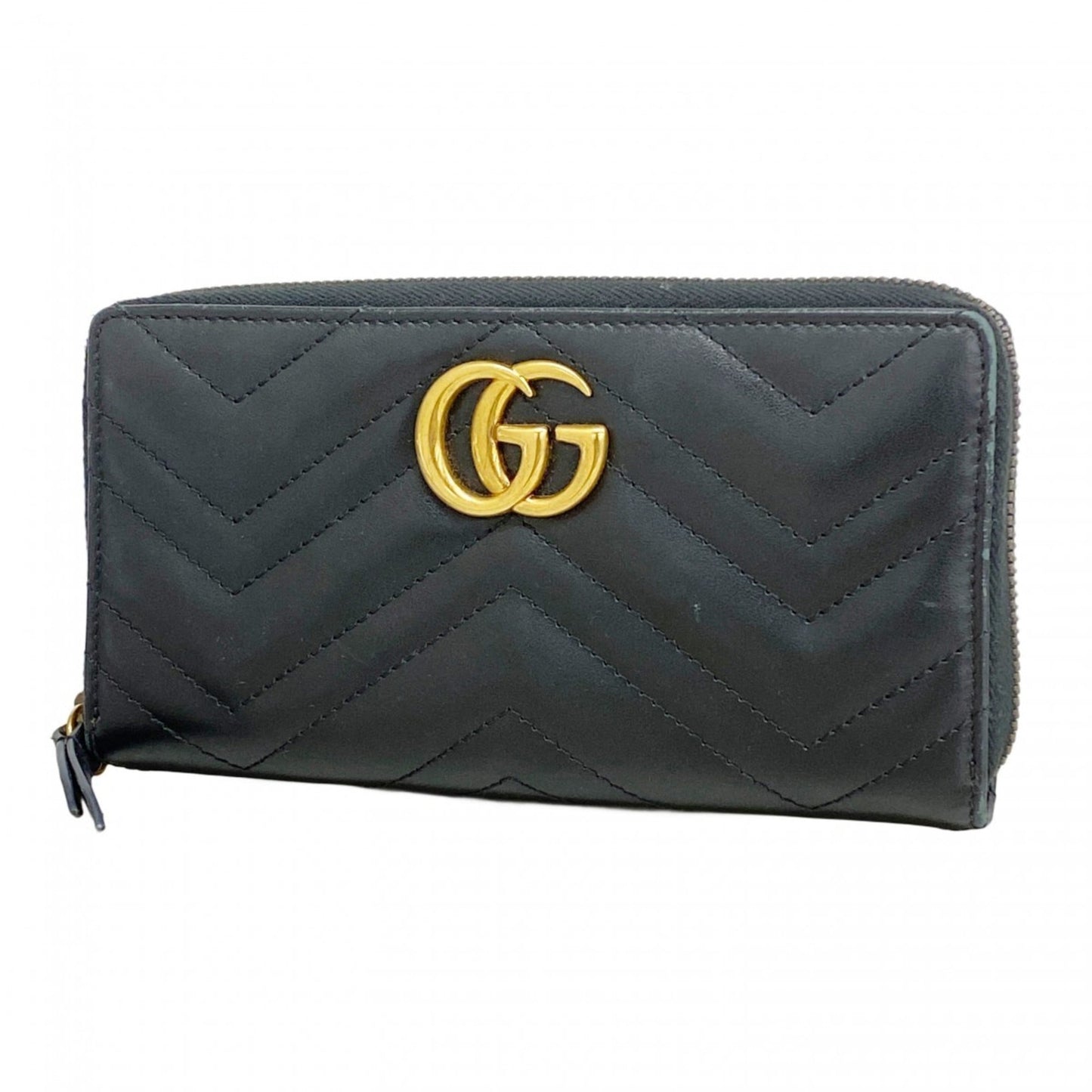 Gucci Black Leather Long Wallet (Bi-Fold) ( )