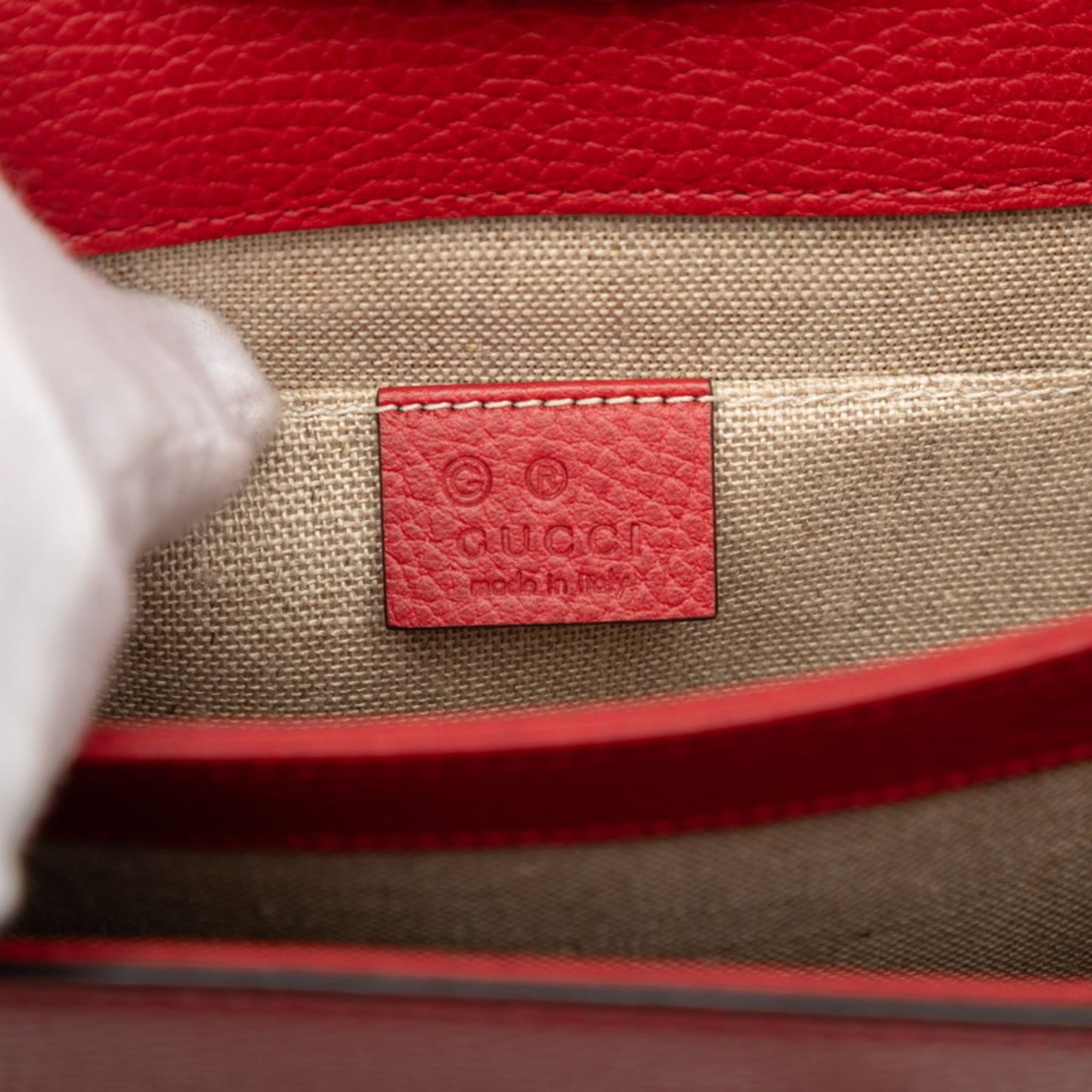 Gucci Red Color Leather Shoulder Bag ( )