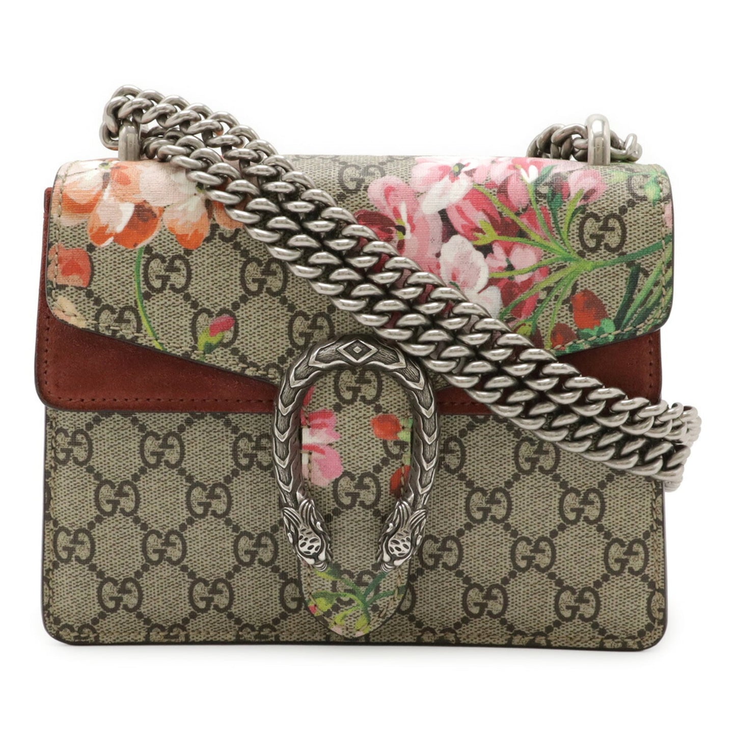 Gucci Gg Blooms Beige Pink Multi-Color Coated Canvas Shoulder Bag ( )