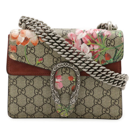 Gucci Gg Blooms Beige Pink Multi-Color Coated Canvas Shoulder Bag ( )