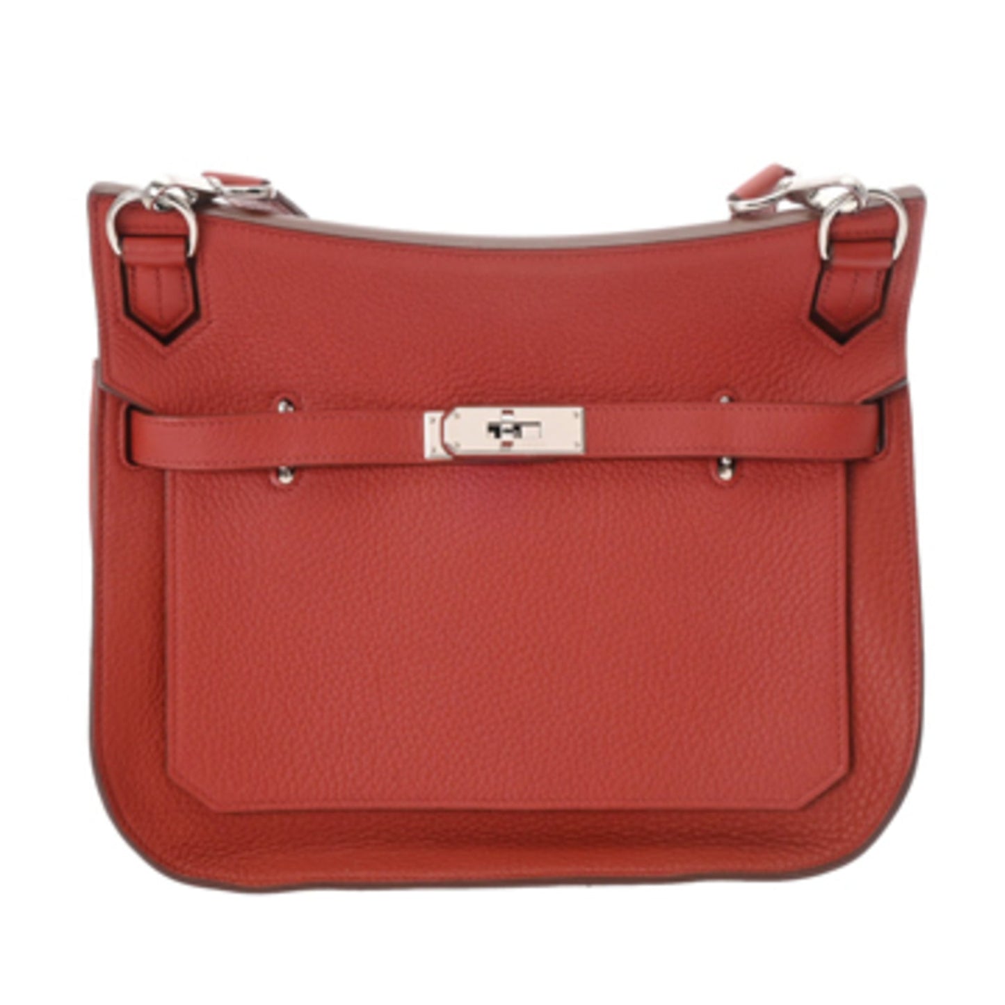 Hermes Jypsiere Silver Taurillon Clemence Leather Shoulder Bag ( )