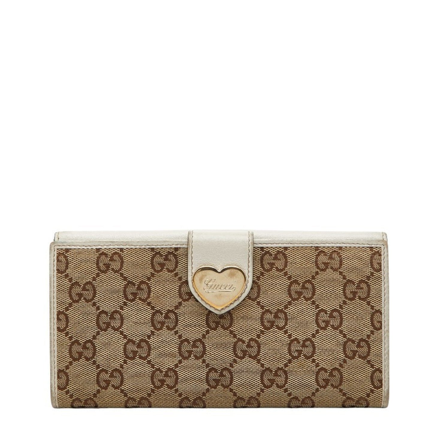 Gucci Beige White Canvas Leather Coin Purse/Coin Case ( )