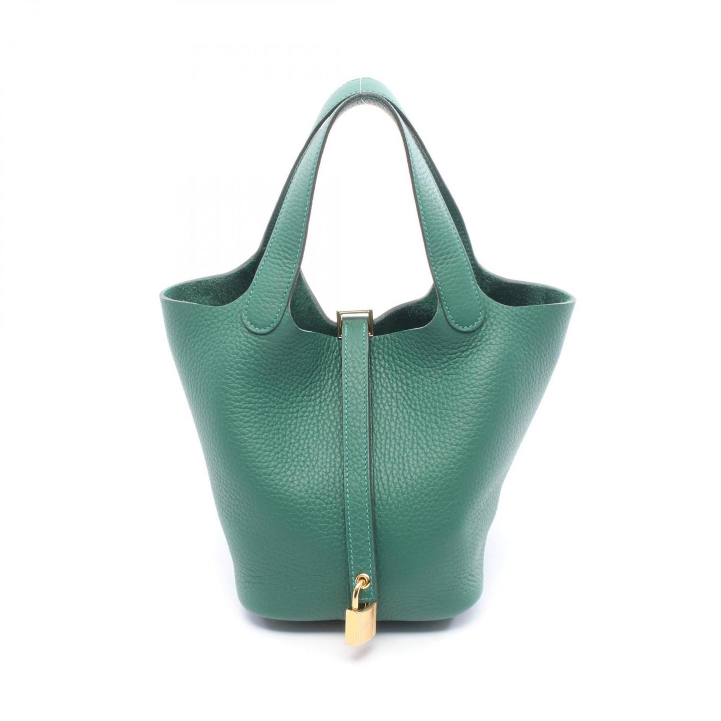 Hermes Picotin Green Taurillon Clemence Leather Leather Handbag ( )