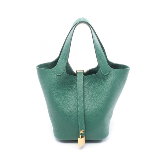 Hermes Picotin Green Taurillon Clemence Leather Leather Handbag ( )