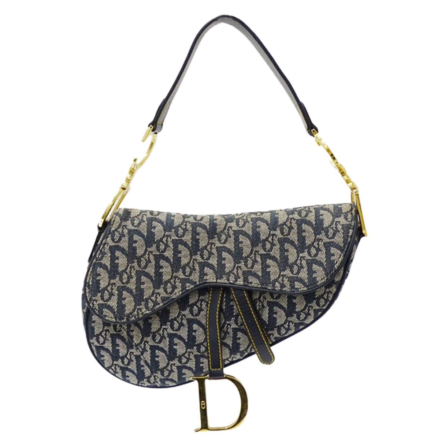 Christian Dior Blue Jacquard Shoulder Bag ()
