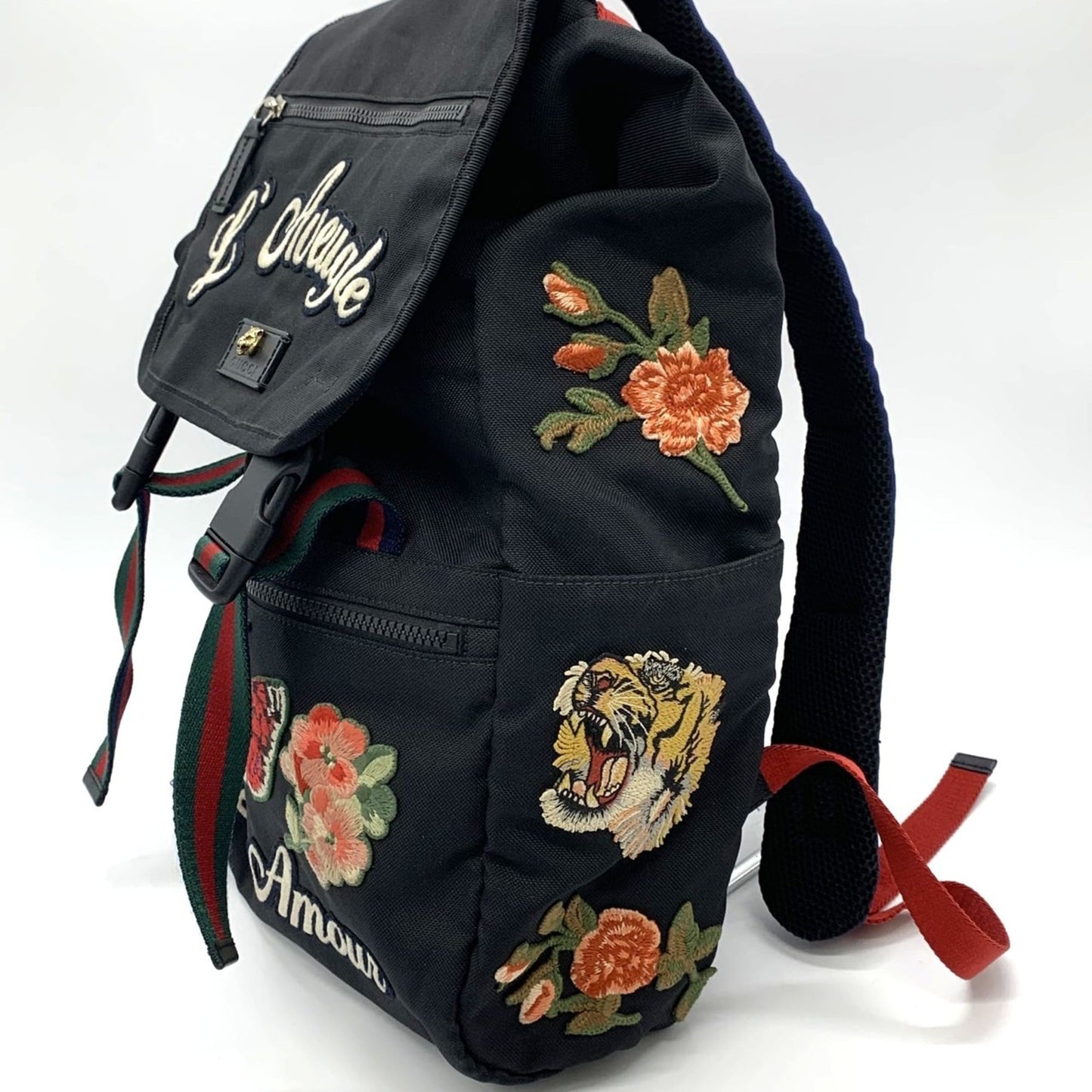 Gucci Black Nylon Backpack ( )