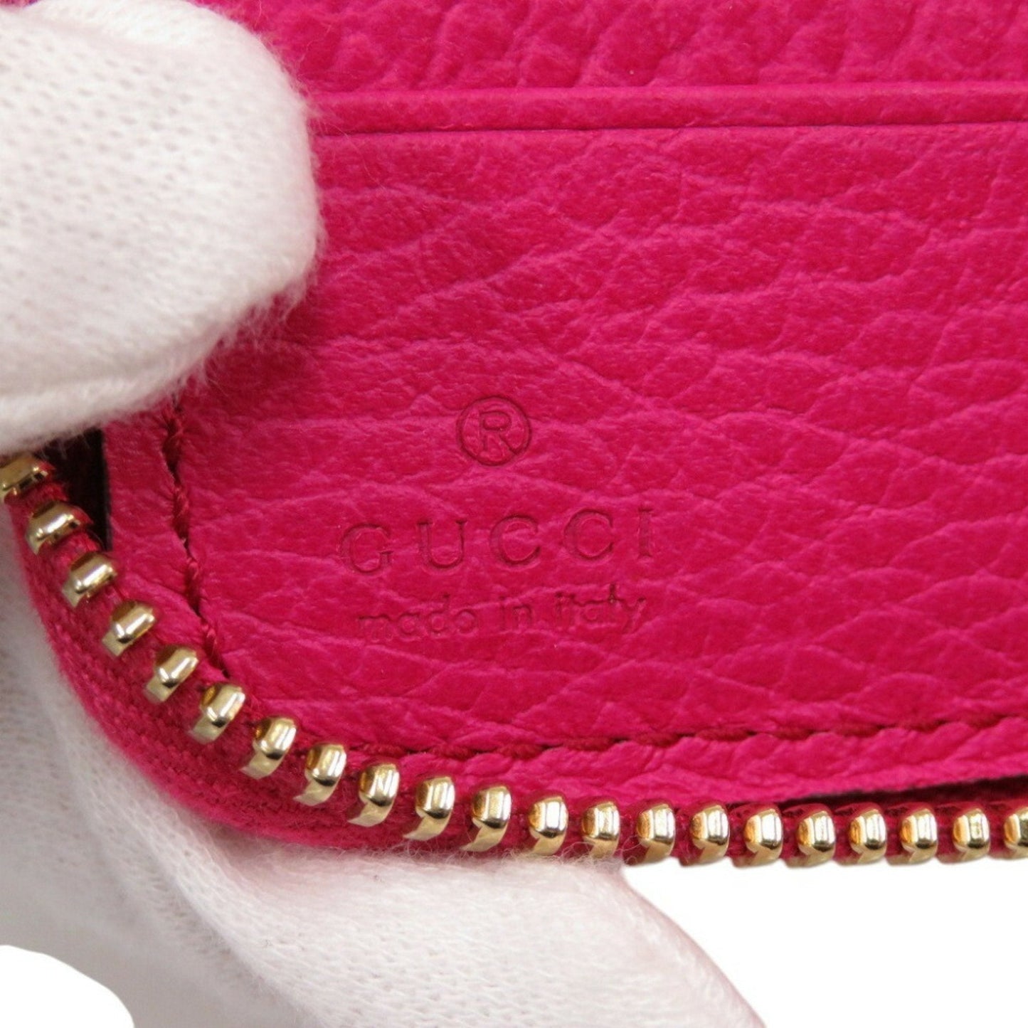 Gucci Pink Leather Coin Purse/Coin Case ( )