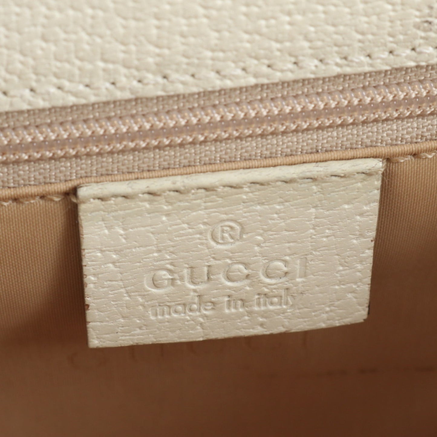 Gucci Ivory Leather Tote Bag ( )