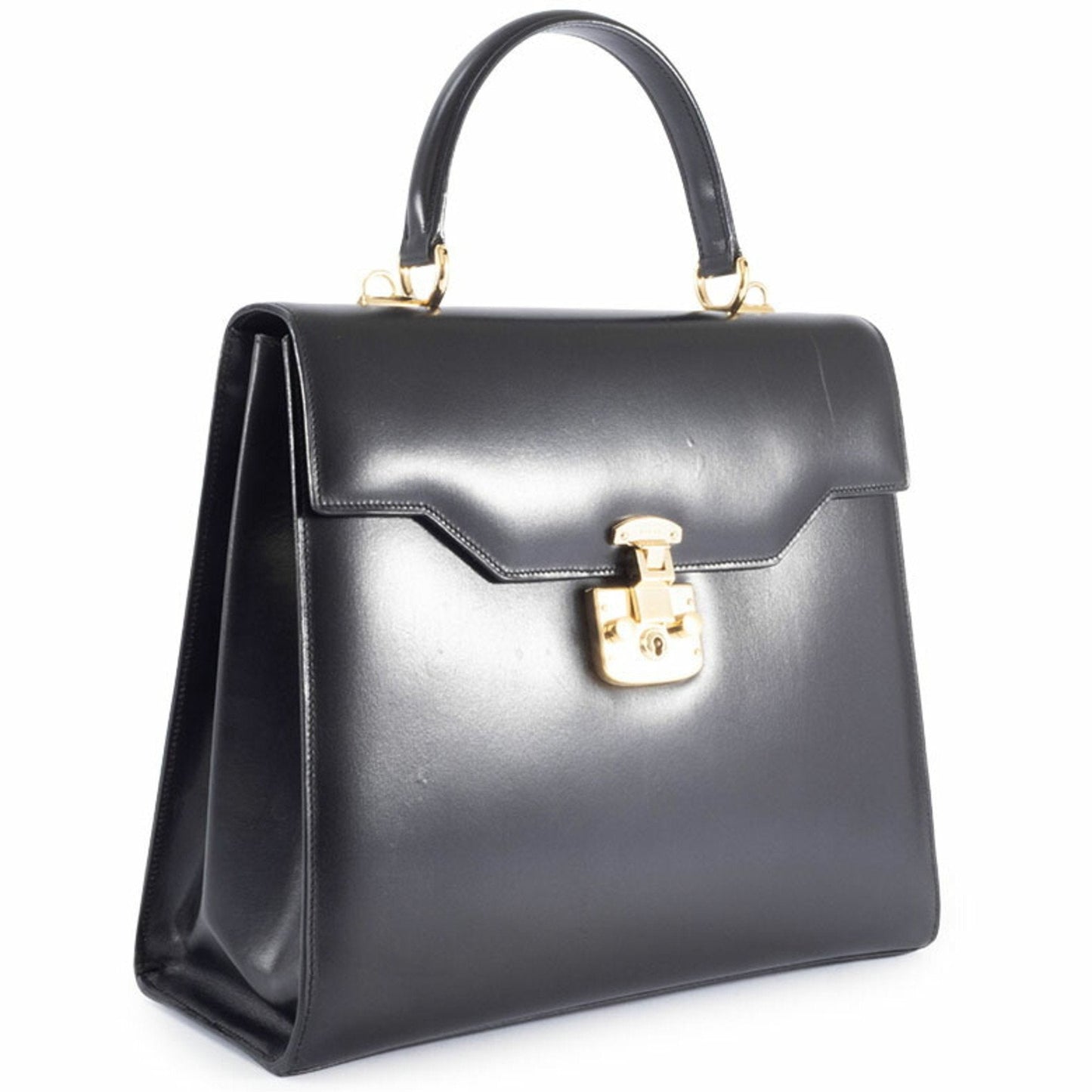 Gucci Black Leather Handbag ( )