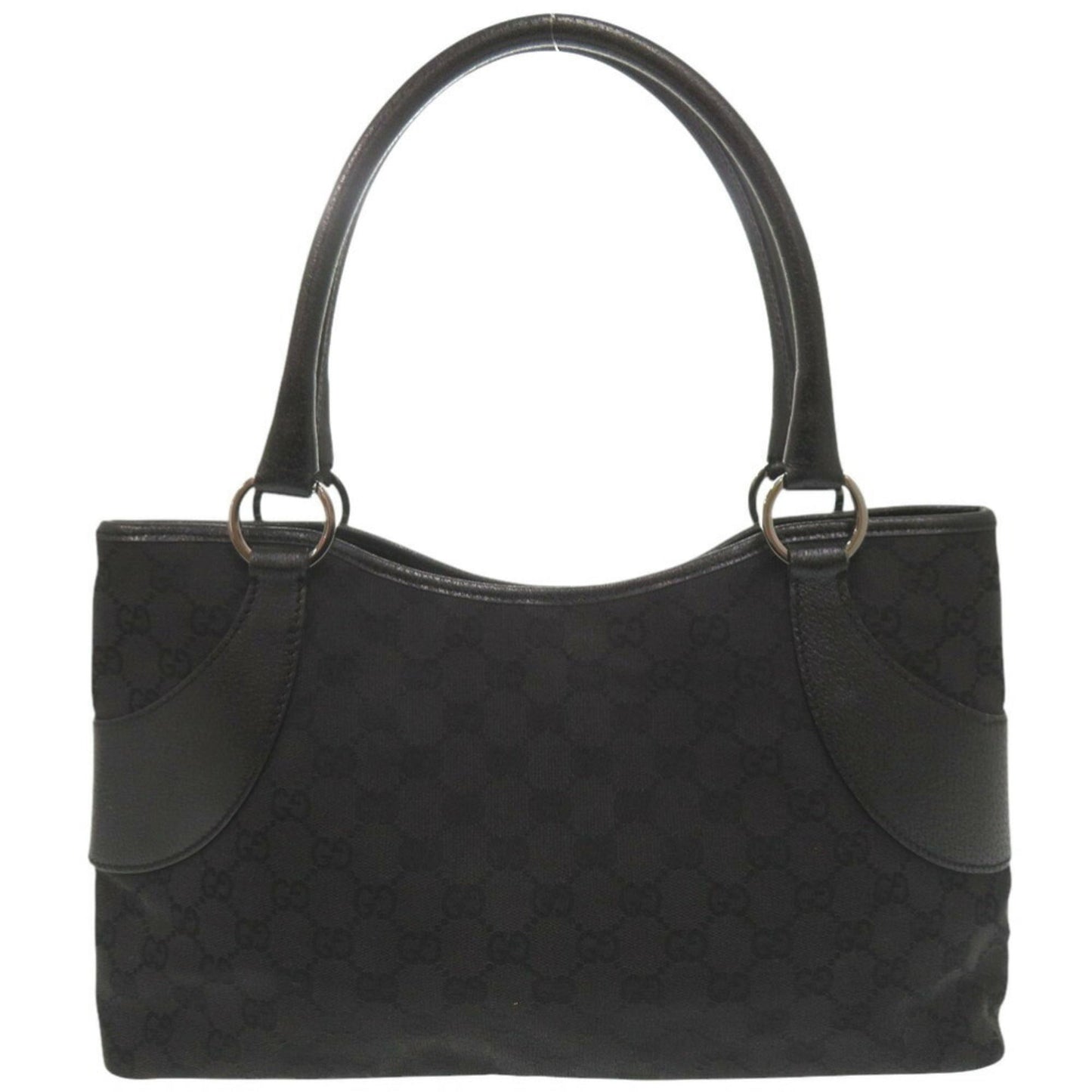 Gucci Black Gg Canvas Handbag Tote Bag ( )