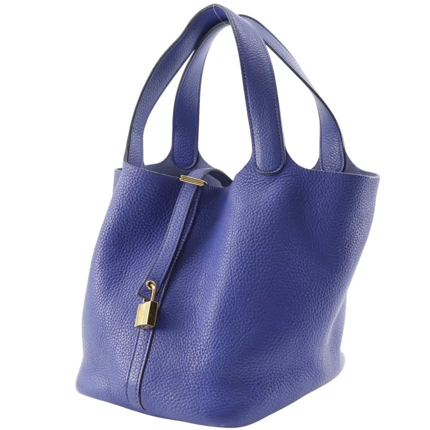 Hermes Picotin Blue Electric Taurillon Clemence Leather Handbag ( )