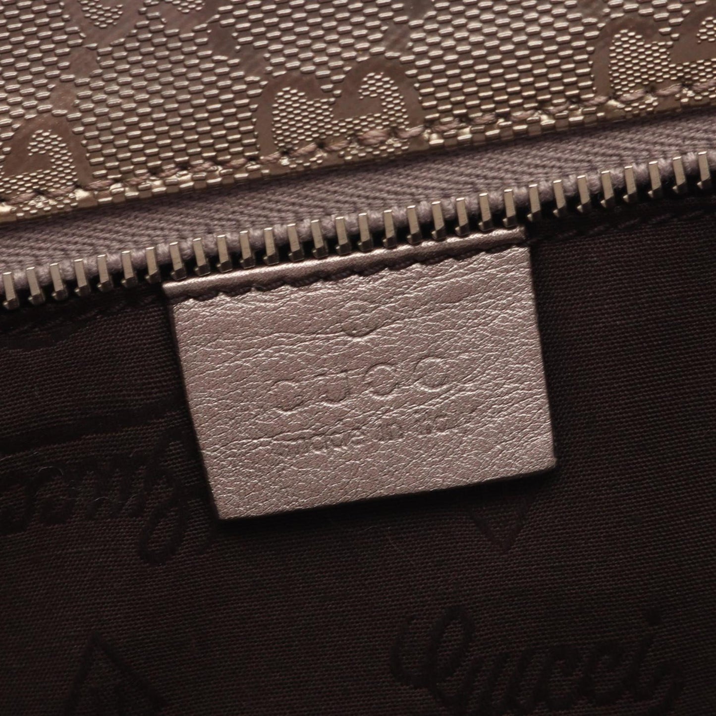 Gucci Gg ImprimÃ© Brown Pvc Coated Canvas Leather Tote Bag ( )