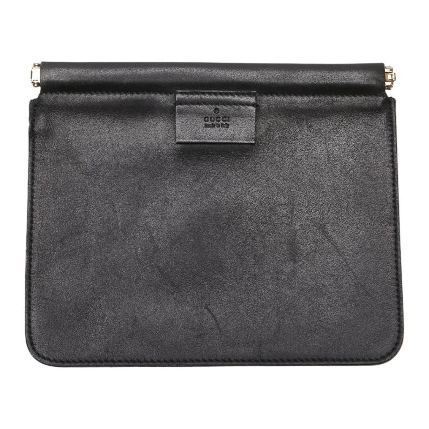 Gucci Black Leather Handbag Tote Bag ( )
