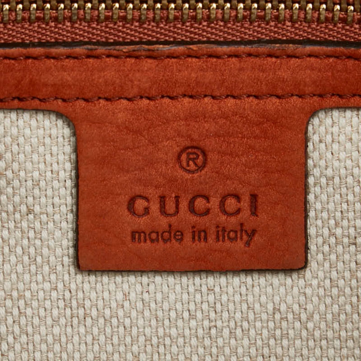 Gucci Brown Orange Leather Shoulder Bag ( )