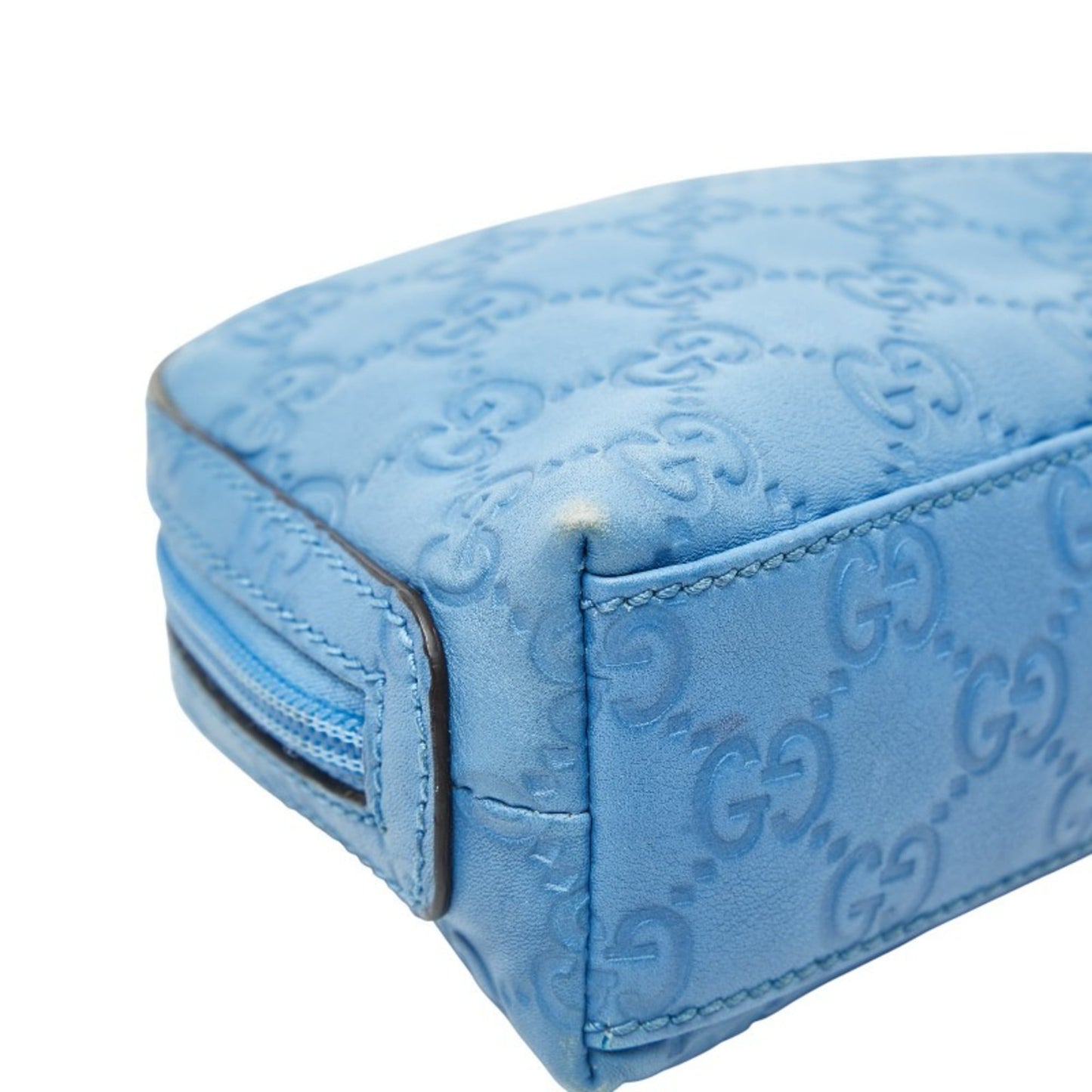 Gucci Blue Leather Pouch ( )