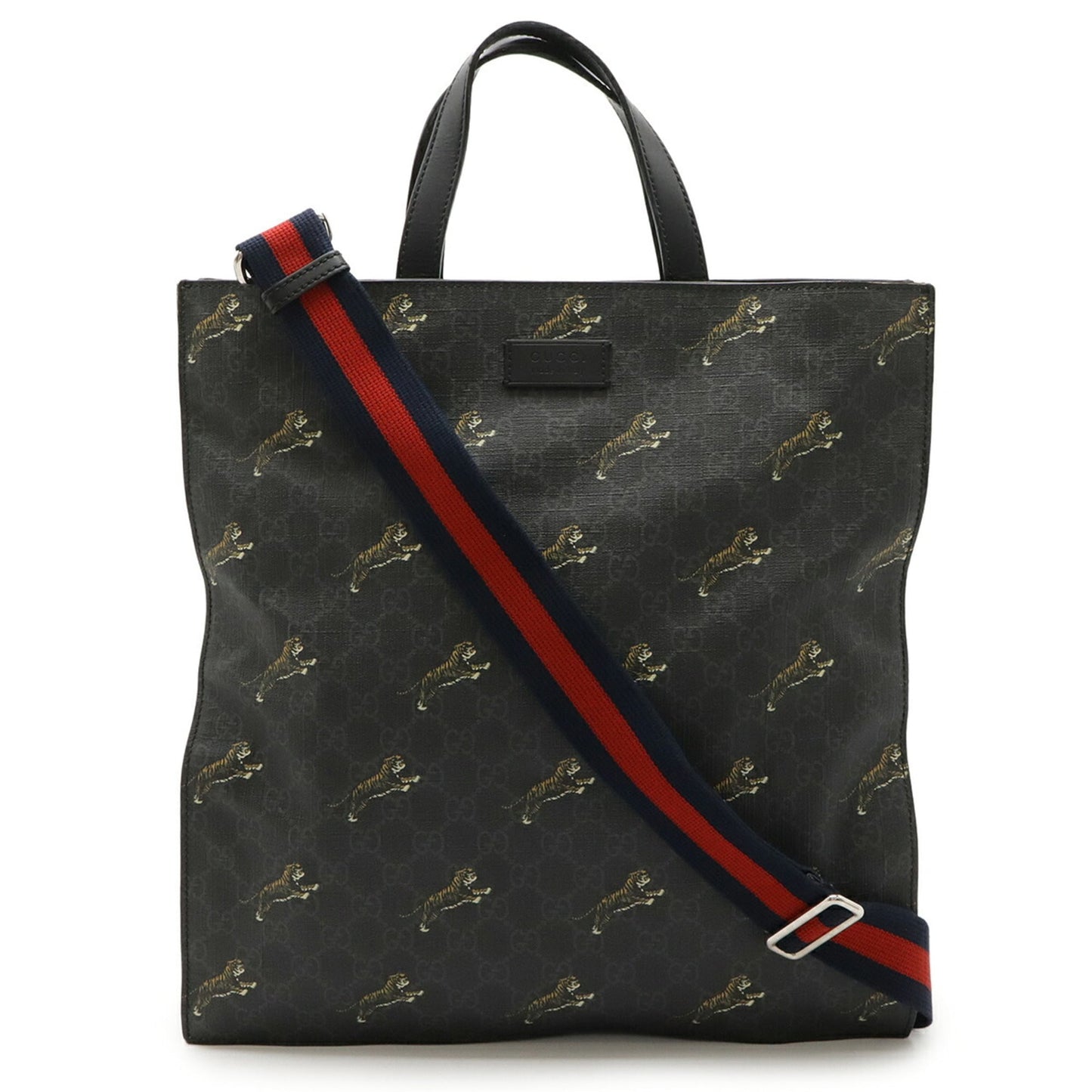 Gucci Black Dark Gray Gg Supreme Shoulder Bag Tote Bag ( )