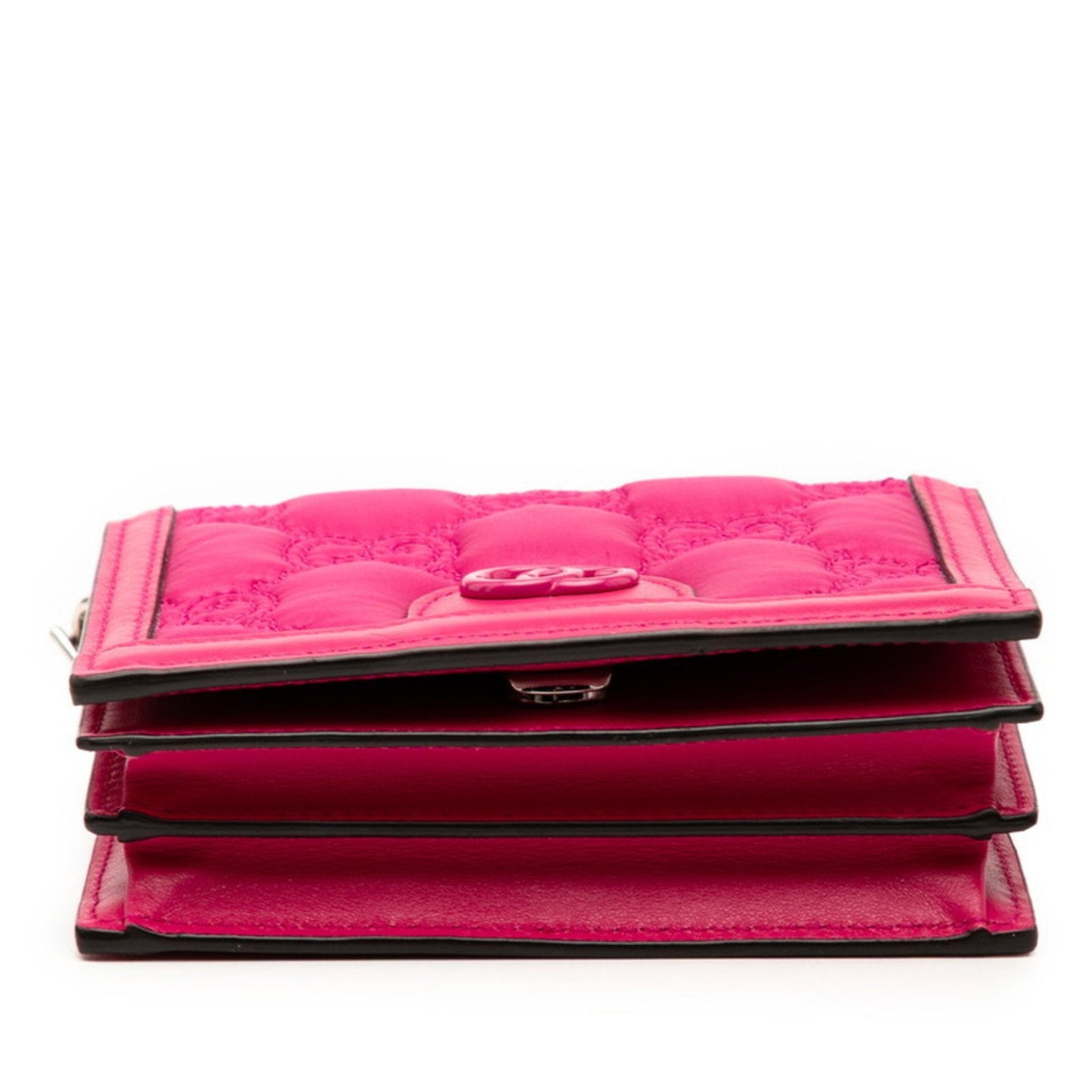 Gucci Pink Nylon Leather Handbag Shoulder Bag ( )