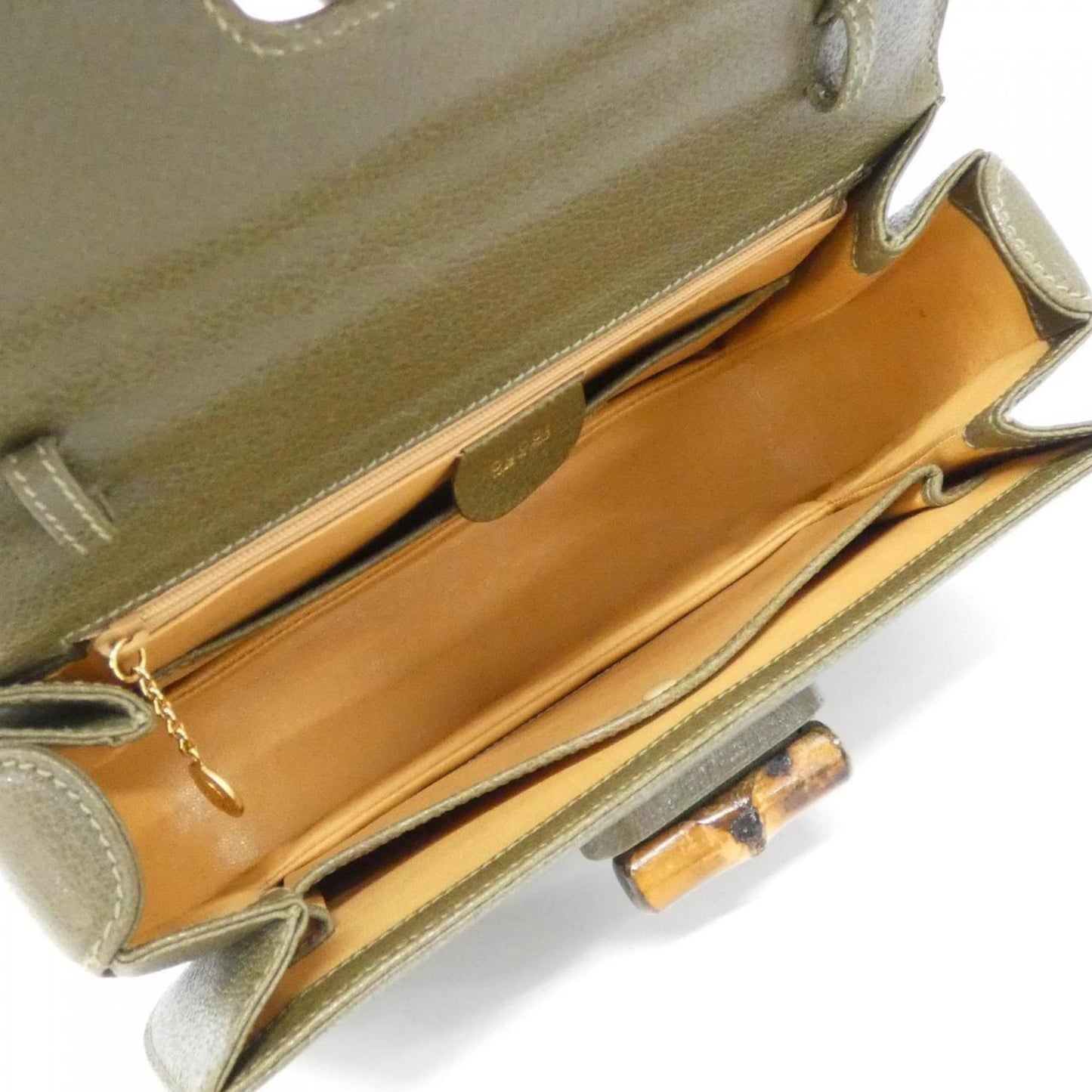 Gucci Khaki Leather Handbag ( )