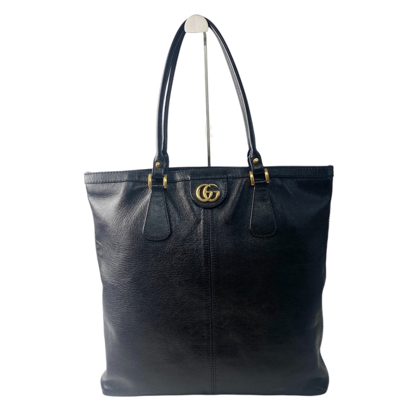 Gucci Black Leather Tote Bag ( )