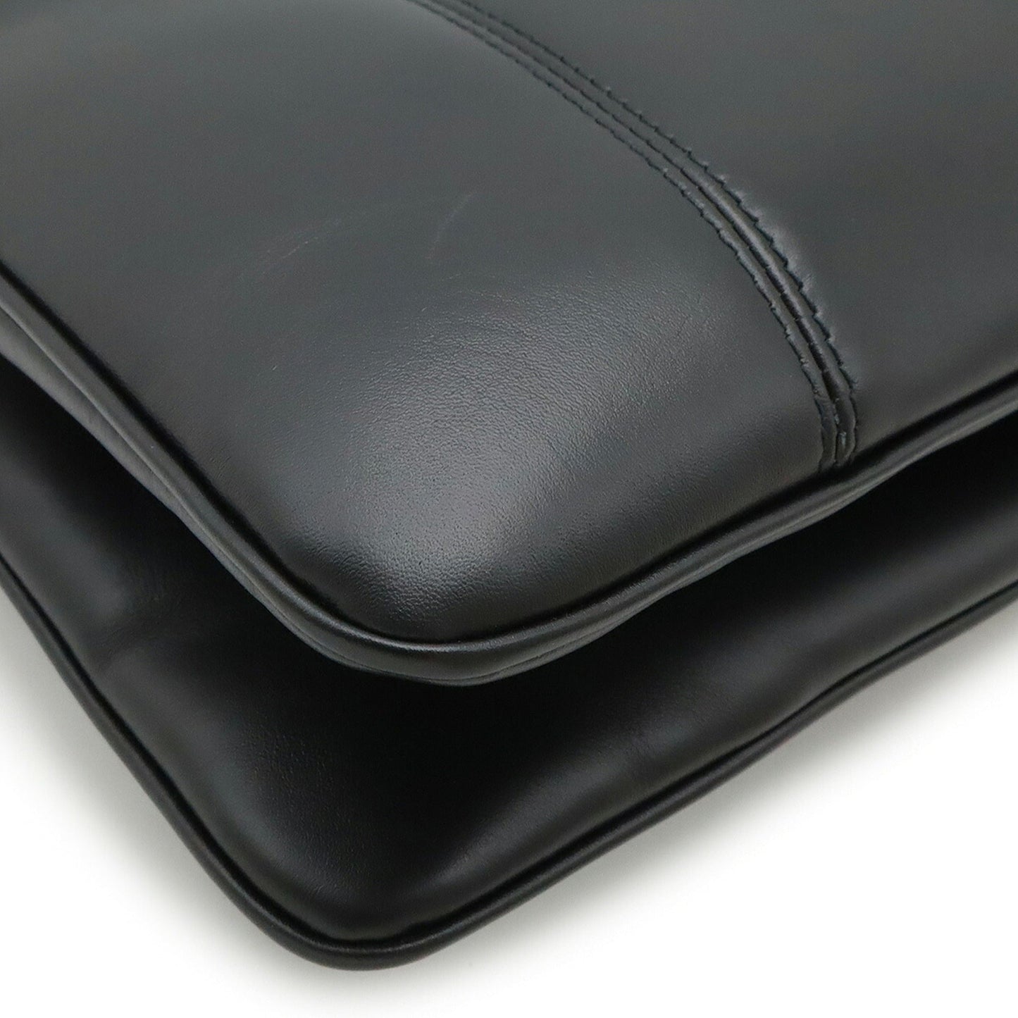 Gucci Black Leather Handbag Shoulder Bag Tote Bag ( )