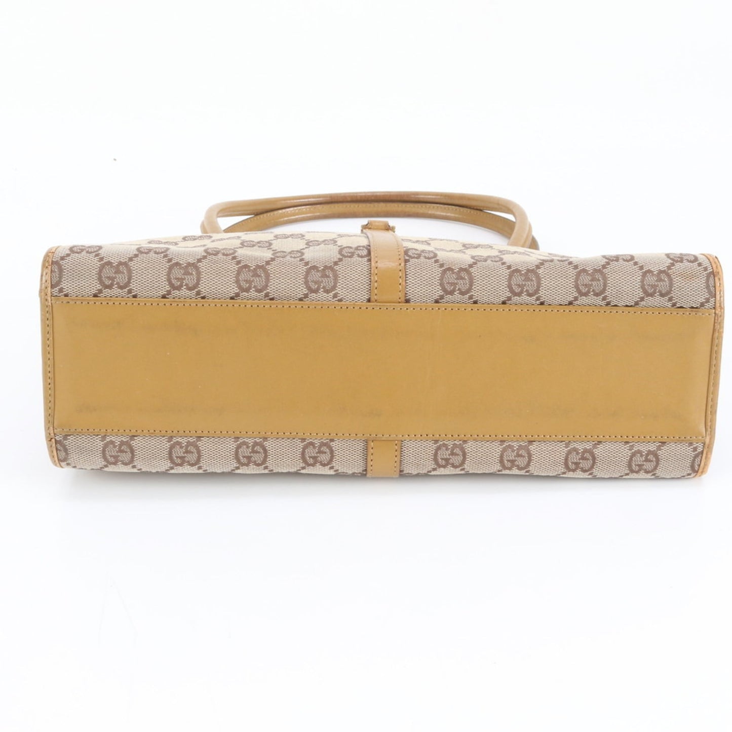 Gucci Brown Leather Canvas Shoulder Bag ( )