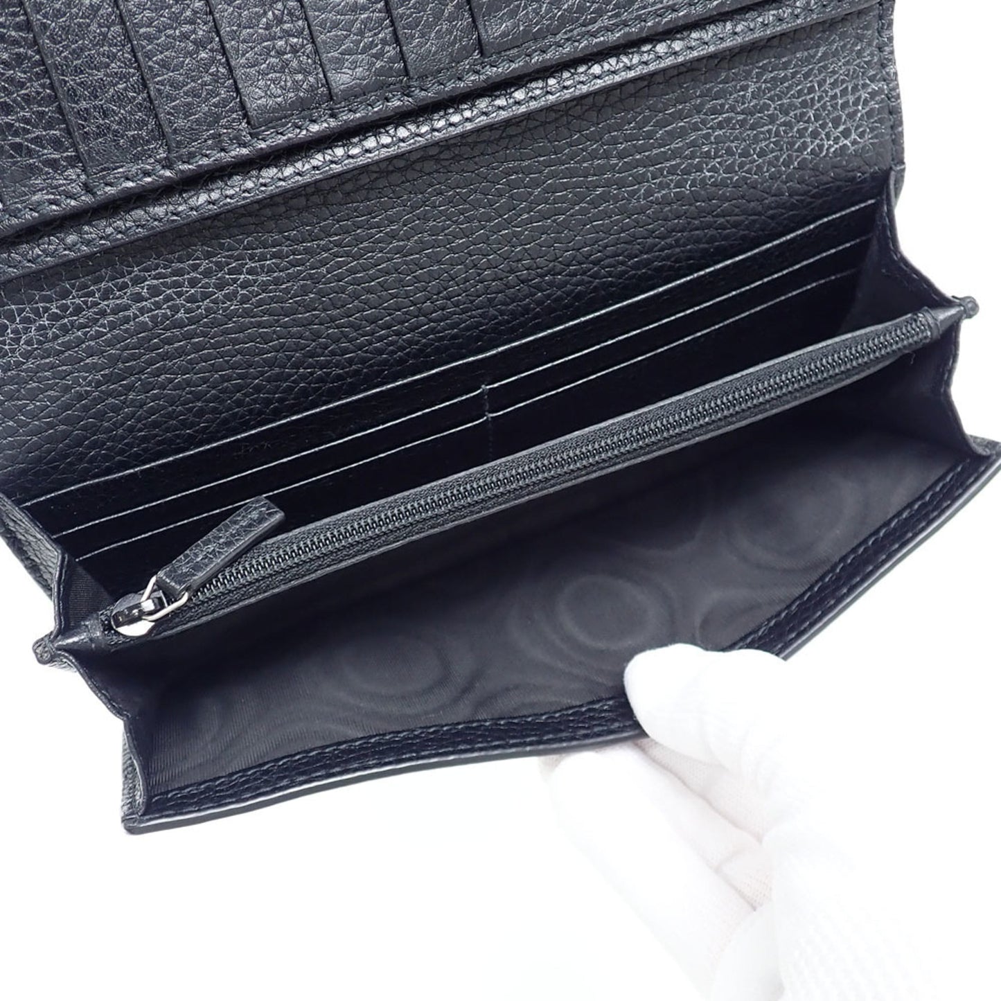 Gucci Black Leather Long Wallet (Bi-Fold) ( )