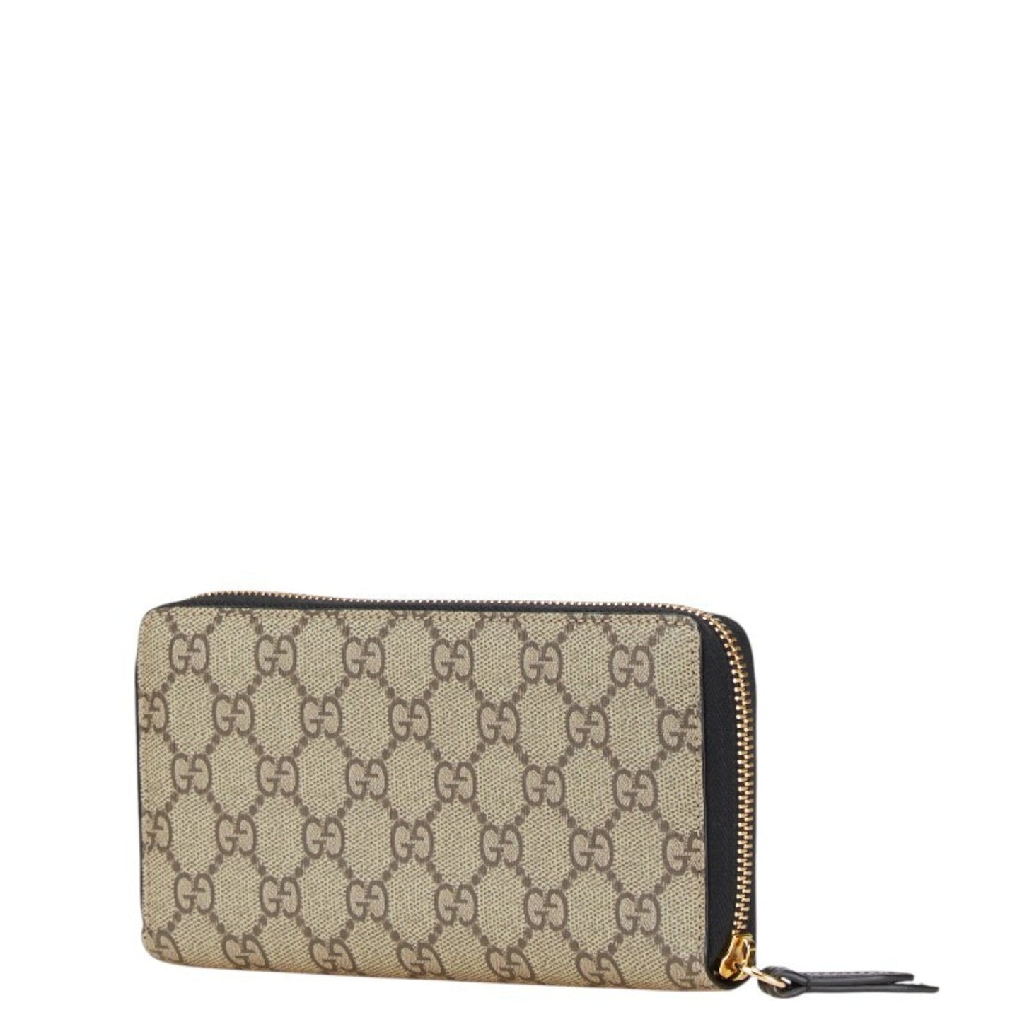 Gucci Beige Black Pvc Leather Long Wallet (Bi-Fold) ( )