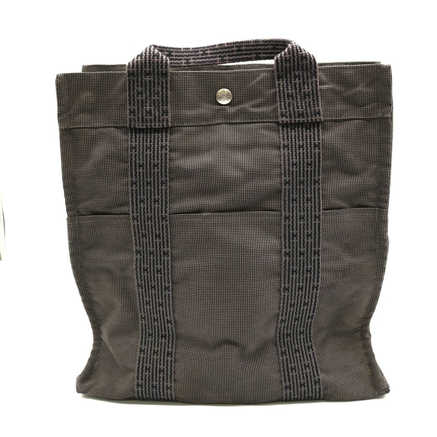 Hermes Gray Nylon Canvas Backpack ( )