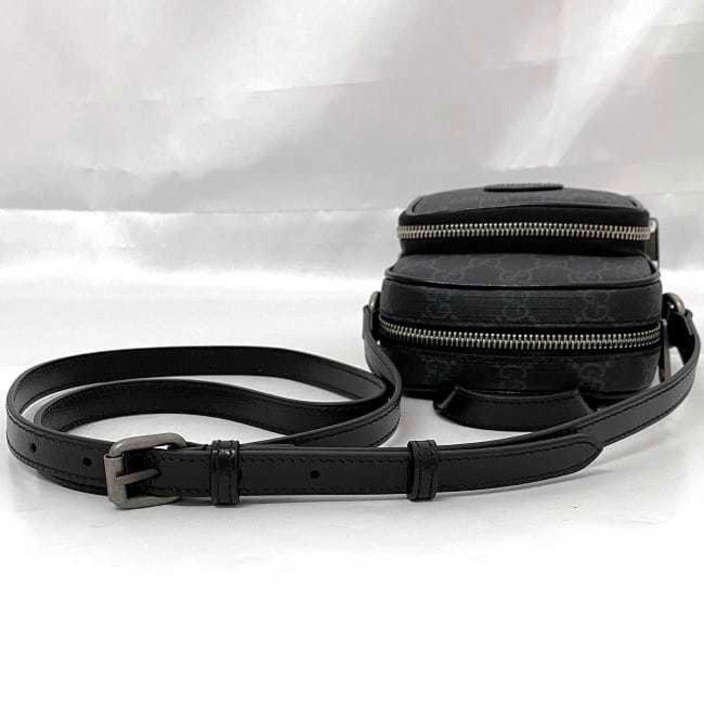 Gucci Black Pvc Leather Pochette Shoulder Bag ( )