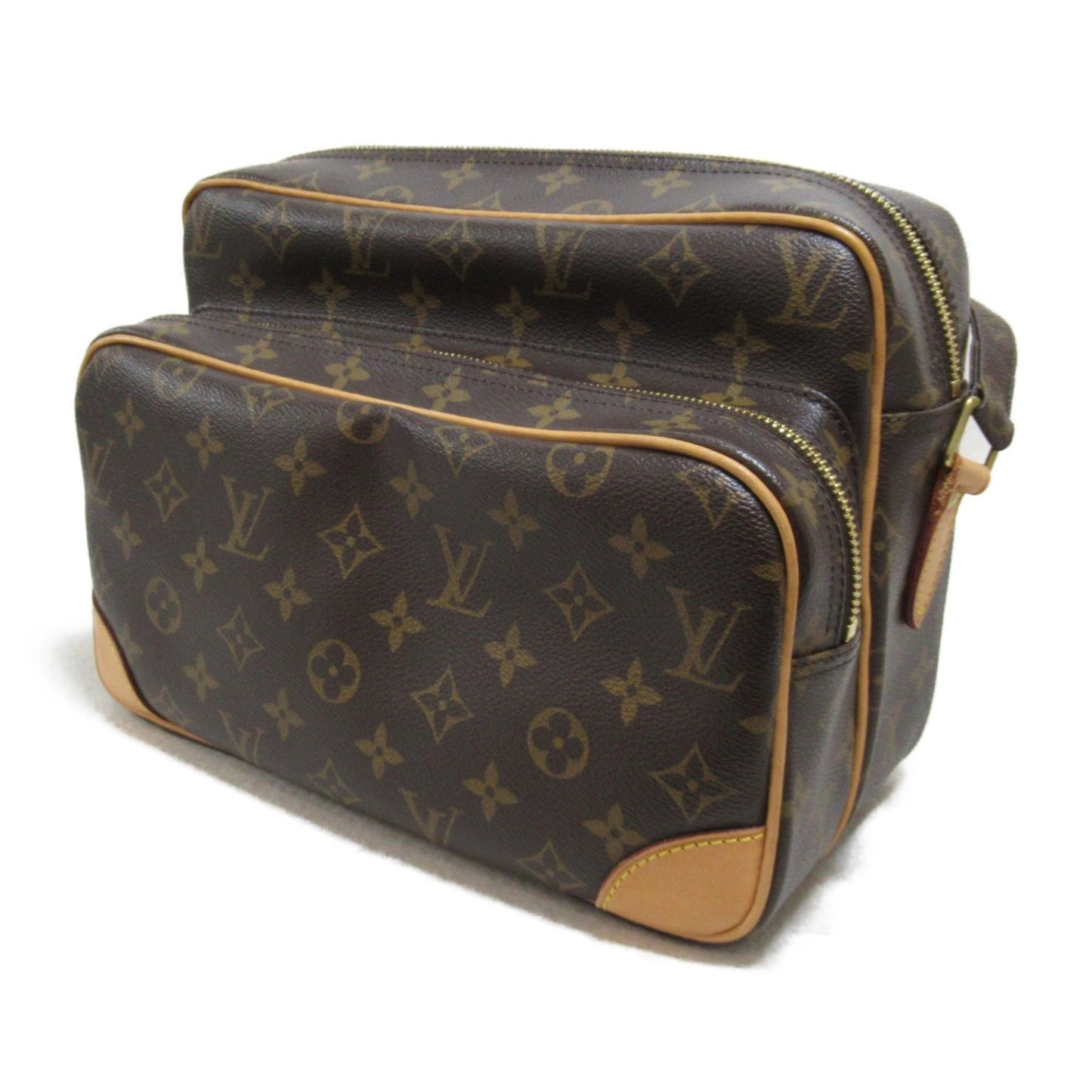 LOUIS VUITTON Nile Shoulder Bag Brown Monogram PVC coated canvas