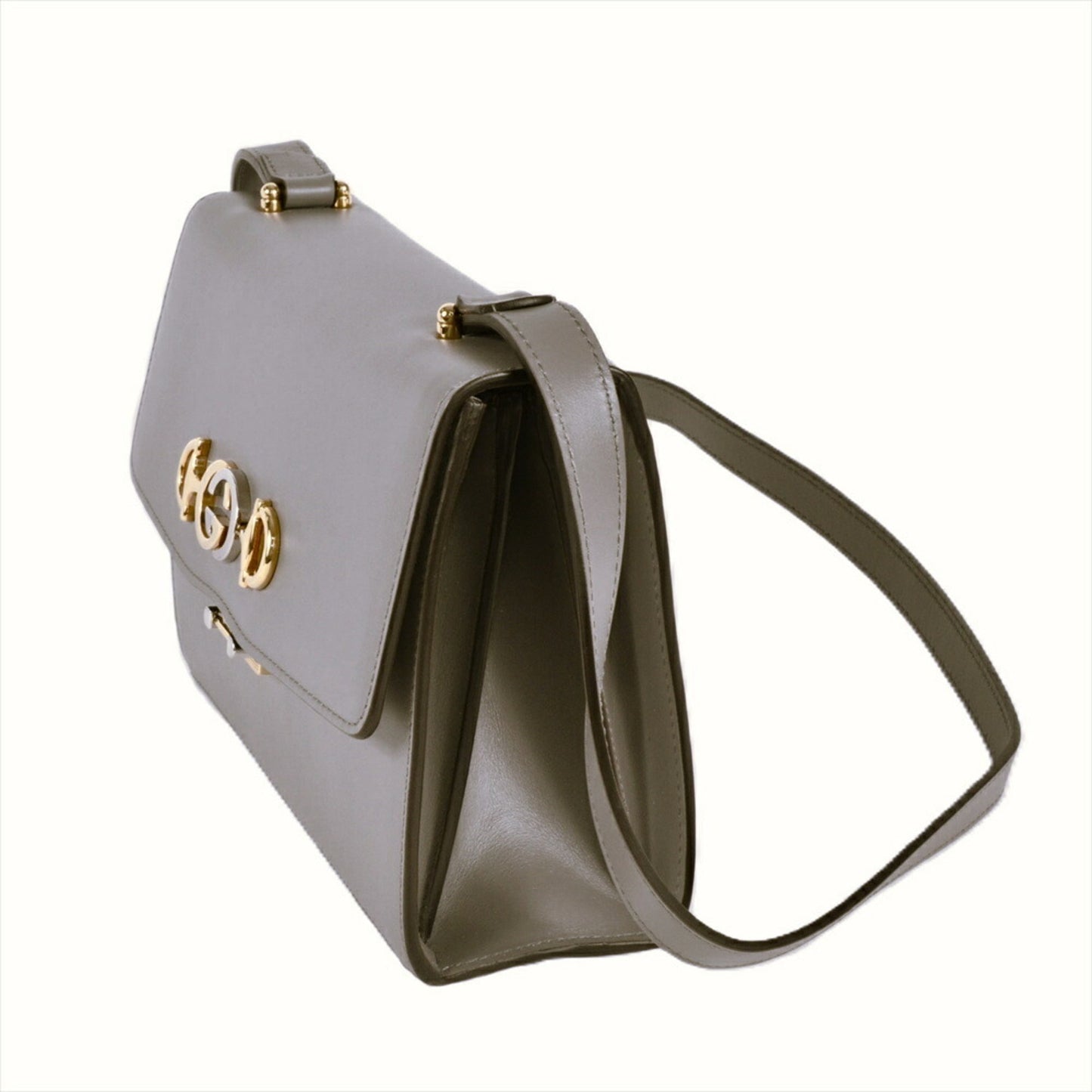 Gucci Gray Leather Shoulder Bag ( )