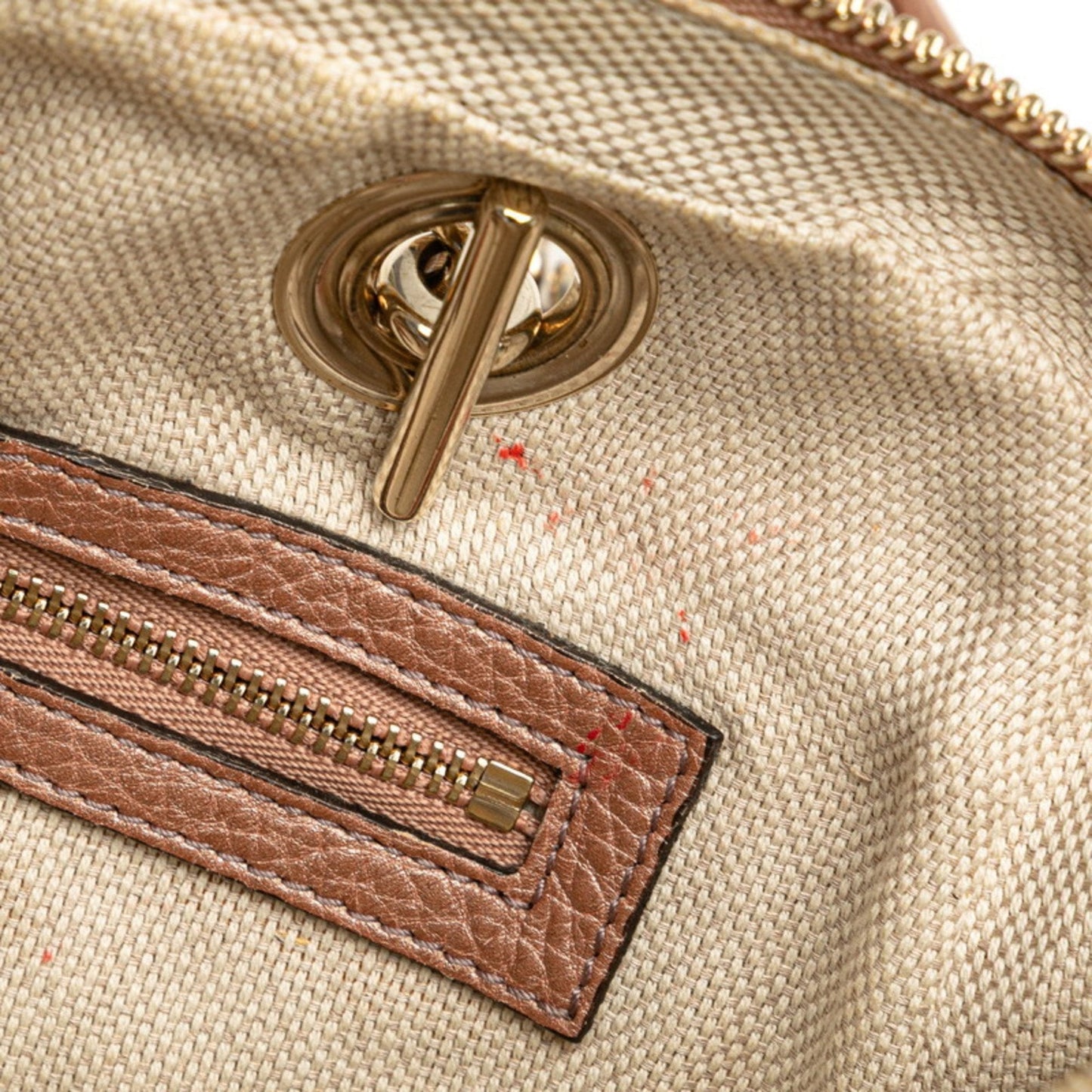 Gucci Gold Pink Leather Shoulder Bag ( )