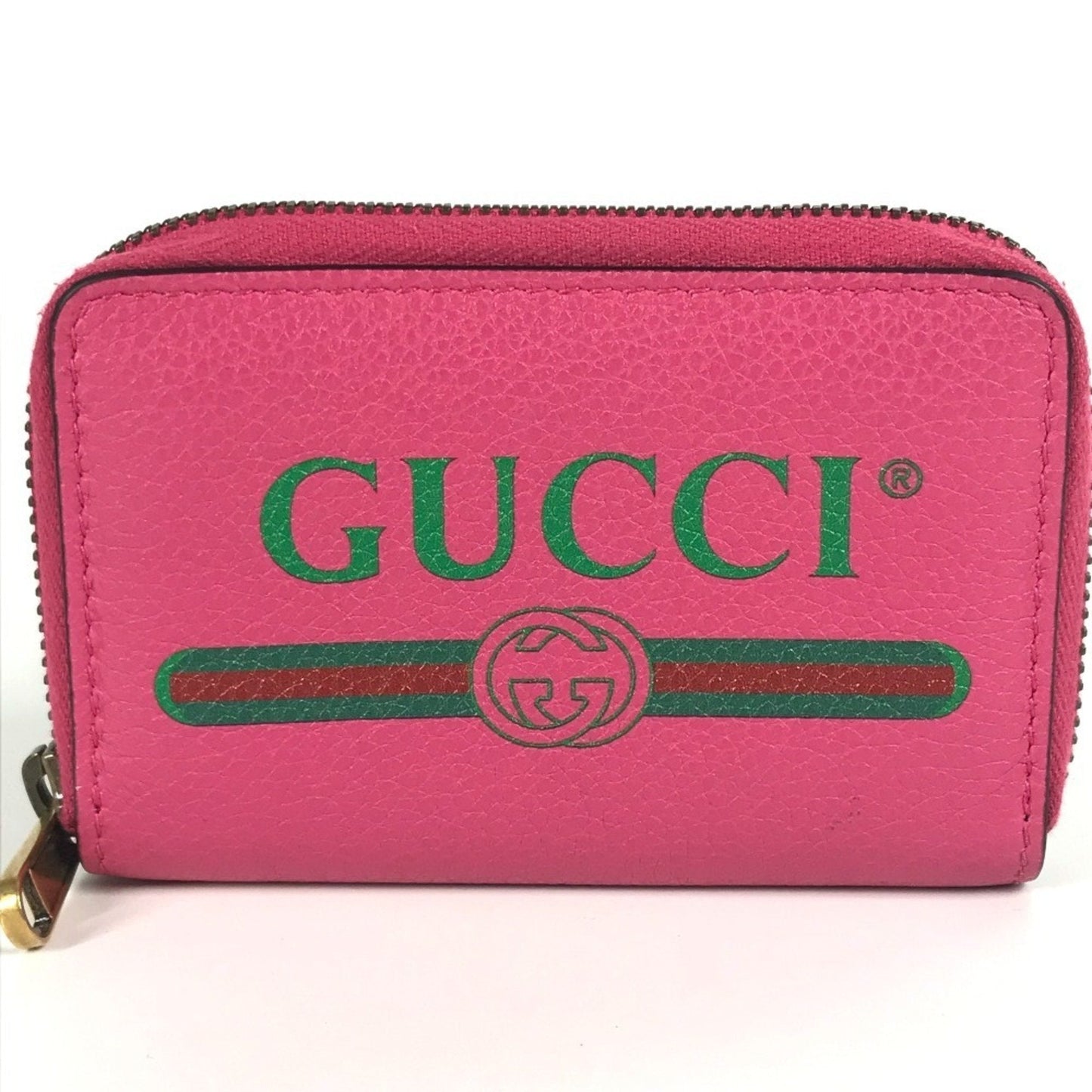 Gucci Pink Leather Coin Purse/Coin Case ( )