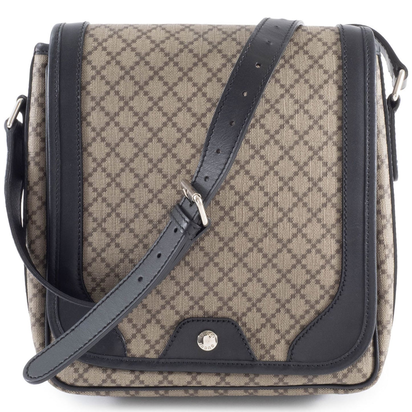 Gucci Beige Black Pvc Leather Shoulder Bag ( )