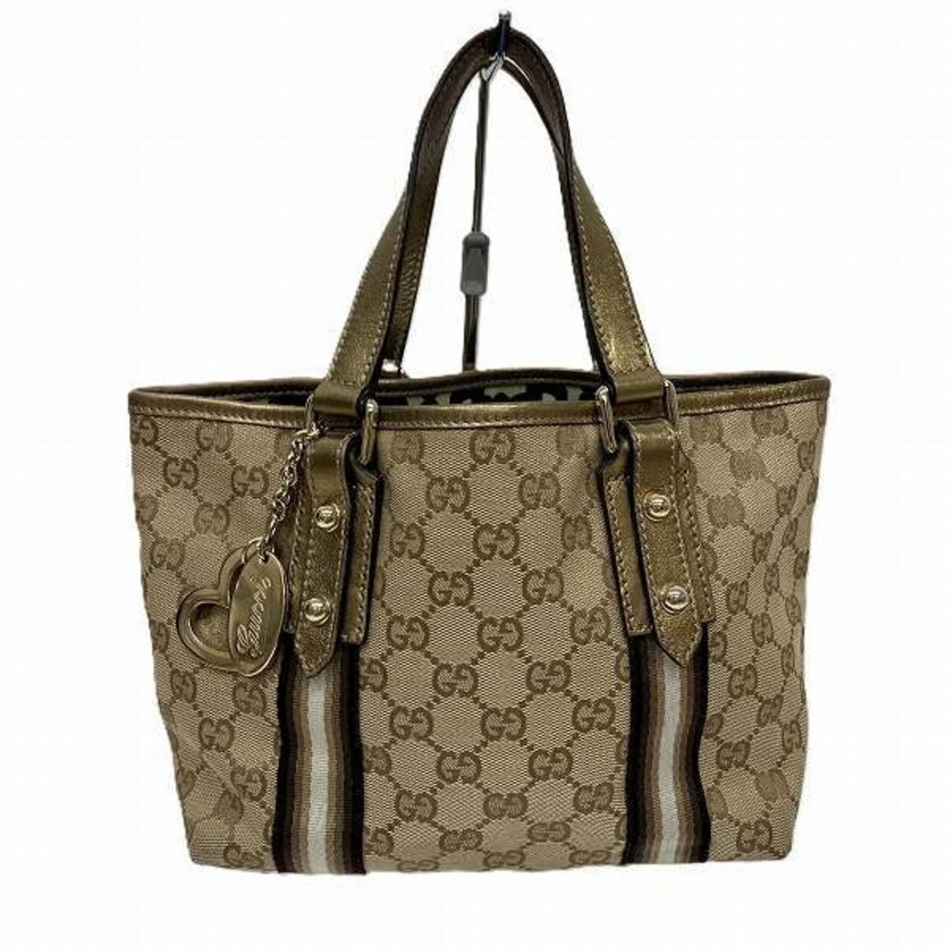 Gucci Leather Canvas Tote