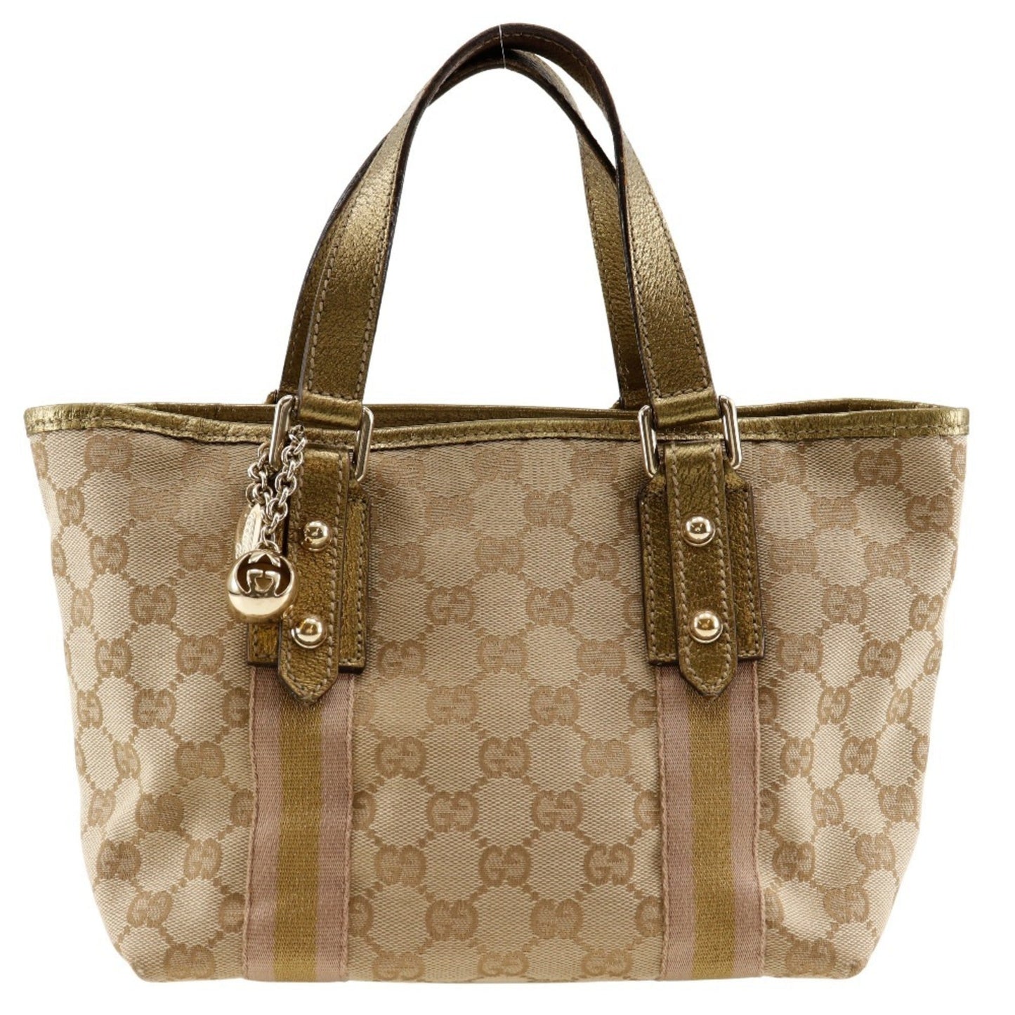 Gucci Leather Canvas Handbag