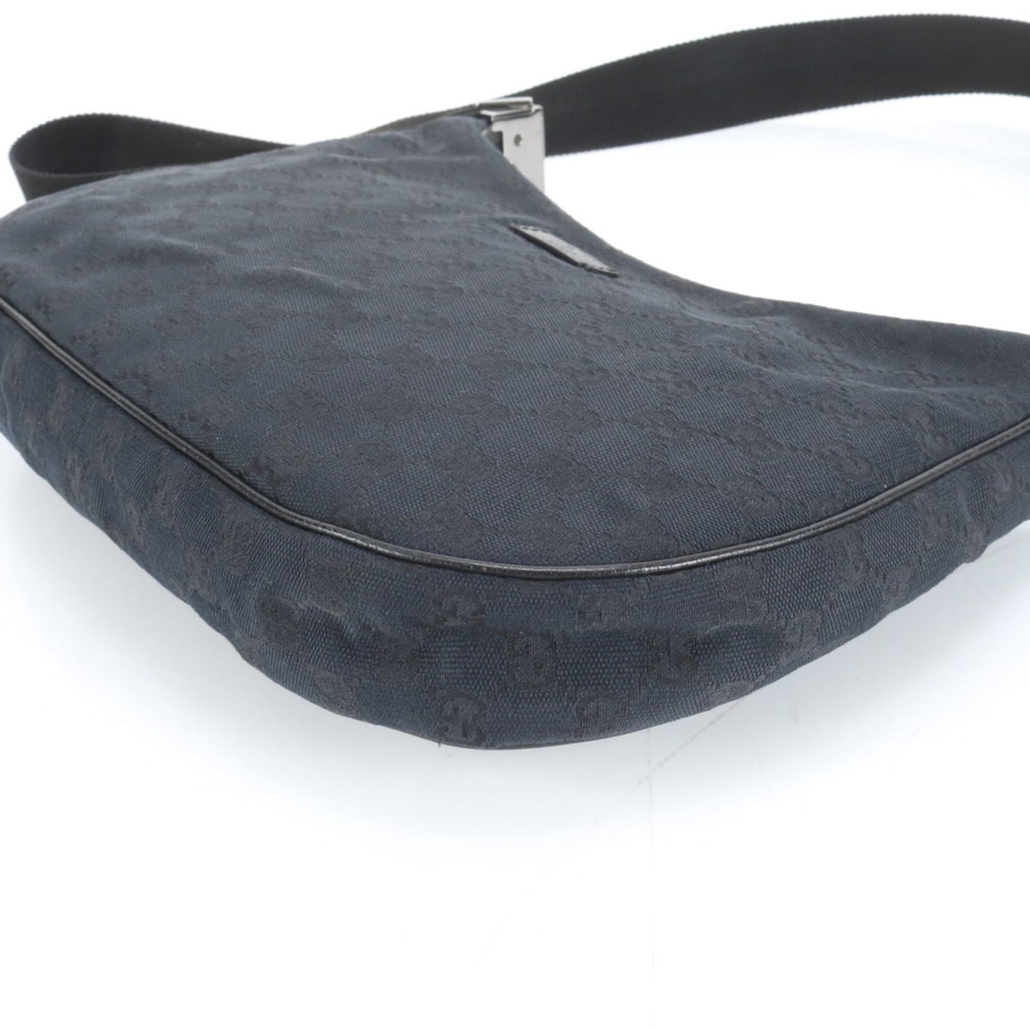 Gucci Black Leather Canvas Shoulder Bag ( )