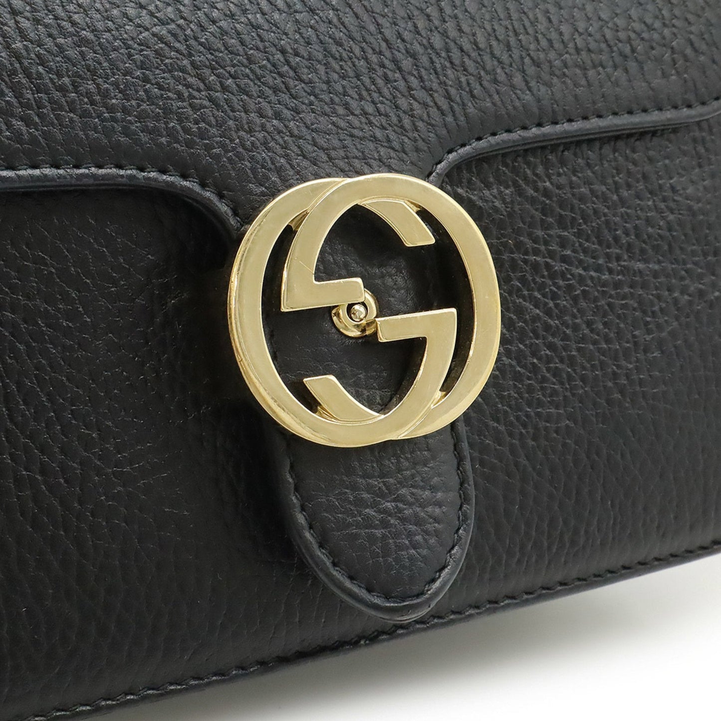 Gucci Black Leather Shoulder Bag ( )